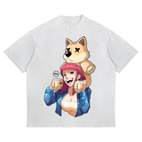 RICHIE PIGGYBACK TEE WHITE