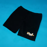 RICH AND LONELY WILDFLOWER SHORTS - BLACK